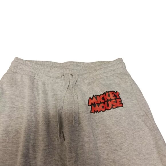 Disney Joggers Juniors Size L Gray Mickey Mouse Print Sweatpants - Picture 10 of 11